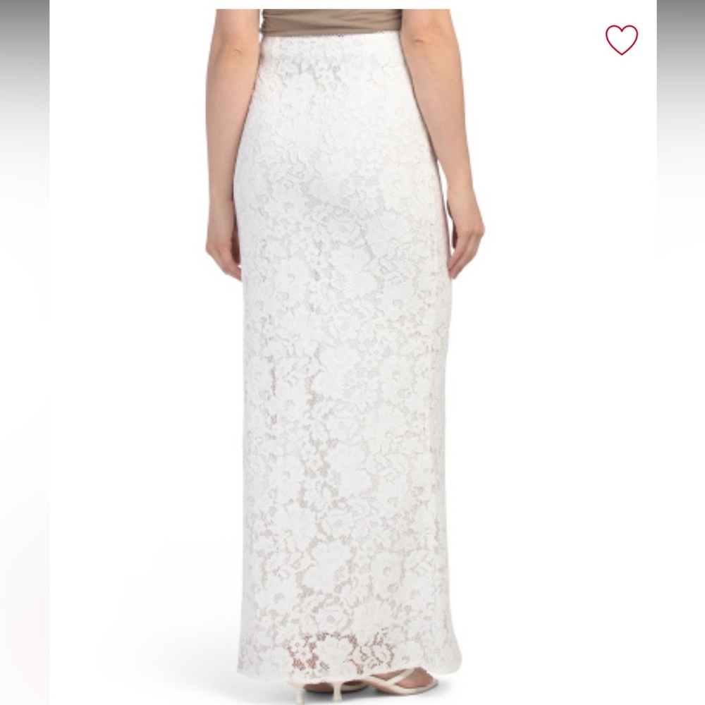 Women’s White Lace Maxi Skirt